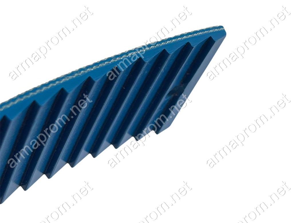 Конвеєрна стрічка PVC зубчата синя (для хліборізки)